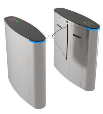 Flap barrier with retractable panels and smart sensors