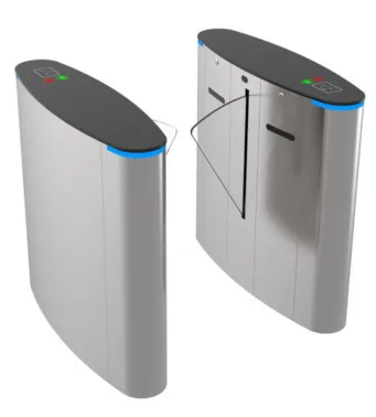 Flap barrier with retractable panels and smart sensors